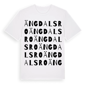 Ängdalsro ordlek t-shirt – ekologisk bomull t-shirt från Pinshirt