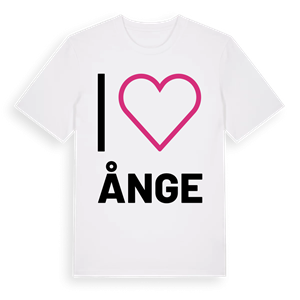 Jag älskar Ånge t-shirt stort tryck – ekologisk bomull t-shirt från Pinshirt
