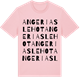 Pink Cotton t-shirt med Angeriaslehot ordlek t-shirt