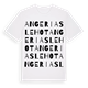White t-shirt med Angeriaslehot ordlek t-shirt