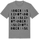 Mid Heather Gray t-shirt med Angeriaslehot ordlek t-shirt