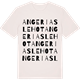 Vintage White t-shirt med Angeriaslehot ordlek t-shirt