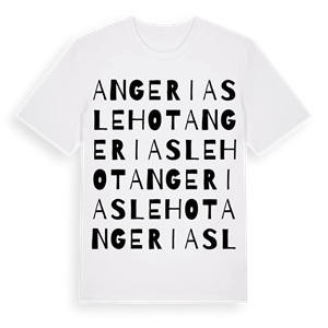 Angeriaslehot ordlek t-shirt – ekologisk bomull t-shirt från Pinshirt