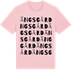 Pink Cotton t-shirt med Ängsgård ordlek t-shirt