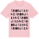 Pink Cotton t-shirt med Änonjálmme ordlek t-shirt