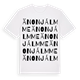 White t-shirt med Änonjálmme ordlek t-shirt