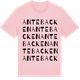 Pink Cotton t-shirt med Antebacken ordlek t-shirt