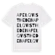White t-shirt med Apelqvistheden ordlek t-shirt