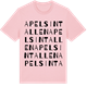 Pink Cotton t-shirt med Apelsintallen ordlek t-shirt