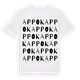 White t-shirt med Appok ordlek t-shirt
