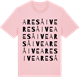 Pink Cotton t-shirt med Aresåive ordlek t-shirt