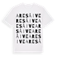 White t-shirt med Aresåive ordlek t-shirt