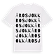 White t-shirt med Årosjokk ordlek t-shirt