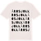 Vintage White t-shirt med Årosjokk ordlek t-shirt