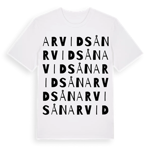 Arvidsån ordlek t-shirt – ekologisk bomull t-shirt från Pinshirt