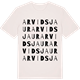 Vintage White t-shirt med Arvidsjaur ordlek t-shirt