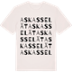 Vintage White t-shirt med Askasselät ordlek t-shirt