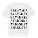 White t-shirt med Åskatan ordlek t-shirt