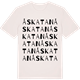 Vintage White t-shirt med Åskatan ordlek t-shirt