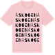 Pink Cotton t-shirt med Åskogen ordlek t-shirt