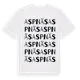 White t-shirt med Aspnäs ordlek t-shirt