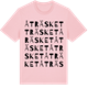 Pink Cotton t-shirt med Åträsket ordlek t-shirt