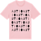 Pink Cotton t-shirt med Autio ordlek t-shirt