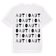 White t-shirt med Autio ordlek t-shirt