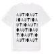 White t-shirt med Autio ordlek t-shirt