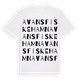 White t-shirt med Avans Fiskehamn ordlek t-shirt