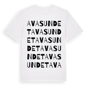 Avasundet ordlek t-shirt – ekologisk bomull t-shirt från Pinshirt