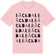 Pink Cotton t-shirt med Bäckdal ordlek t-shirt