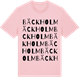 Pink Cotton t-shirt med Bäckholm ordlek t-shirt