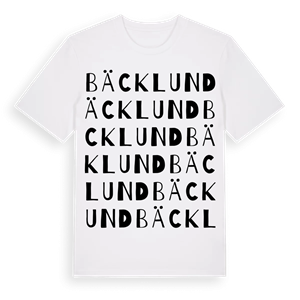 Bäcklund ordlek t-shirt – ekologisk bomull t-shirt från Pinshirt