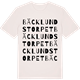 Vintage White t-shirt med Bäcklundstorpet ordlek t-shirt