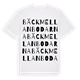 White t-shirt med Bäckmellanbodarna ordlek t-shirt