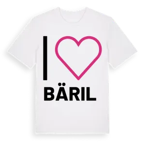 Jag älskar Bäril t-shirt stort tryck – ekologisk bomull t-shirt från Pinshirt