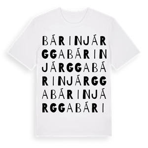 Bárinjárgga ordlek t-shirt – ekologisk bomull t-shirt från Pinshirt