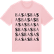 Pink Cotton t-shirt med Basas ordlek t-shirt