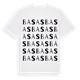 White t-shirt med Basas ordlek t-shirt
