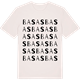 Vintage White t-shirt med Basas ordlek t-shirt