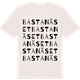 Vintage White t-shirt med Bastanäset ordlek t-shirt