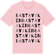 Pink Cotton t-shirt med Bastaviken ordlek t-shirt
