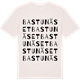 Vintage White t-shirt med Bastunäset ordlek t-shirt