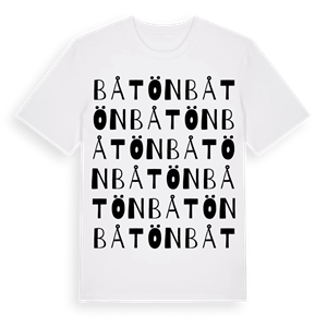 Båtön ordlek t-shirt – ekologisk bomull t-shirt från Pinshirt