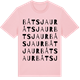 Pink Cotton t-shirt med Båtsjaur ordlek t-shirt