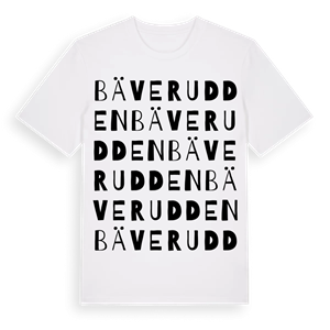 Bäverudden ordlek t-shirt – ekologisk bomull t-shirt från Pinshirt