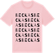 Pink Cotton t-shirt med Beckas ordlek t-shirt