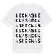 White t-shirt med Beckas ordlek t-shirt