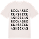 Vintage White t-shirt med Beckas ordlek t-shirt